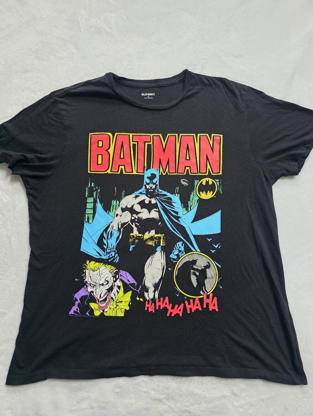 Old Navy Batman Joker Graphic T Shirt Black XL DC Comics